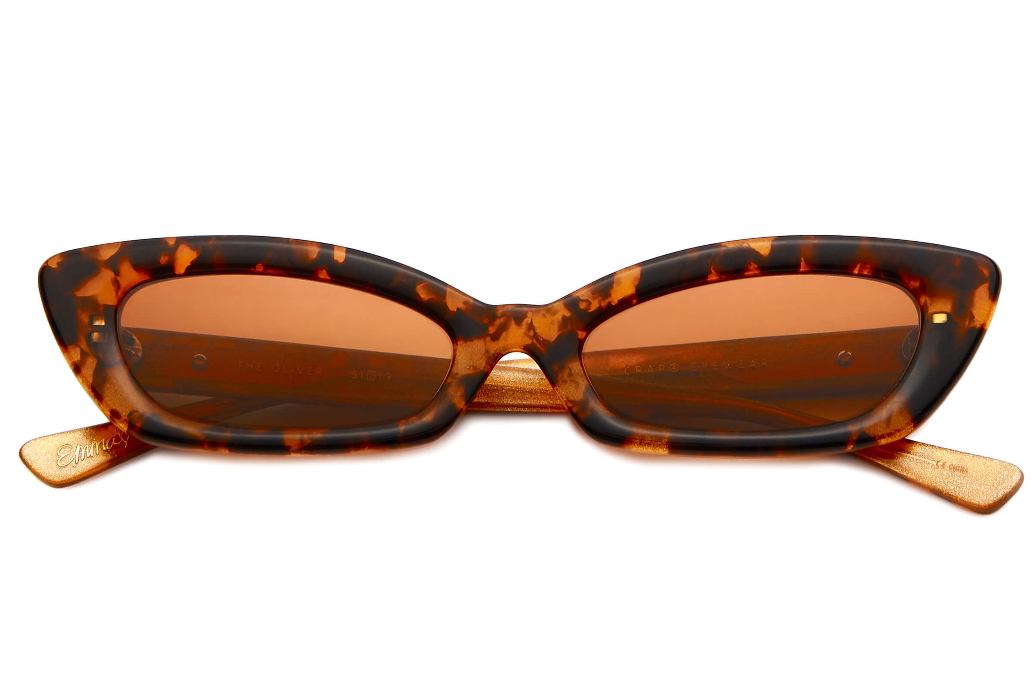 The Oliver by Emma Chamberlain - Bronze Glitter Tortoise