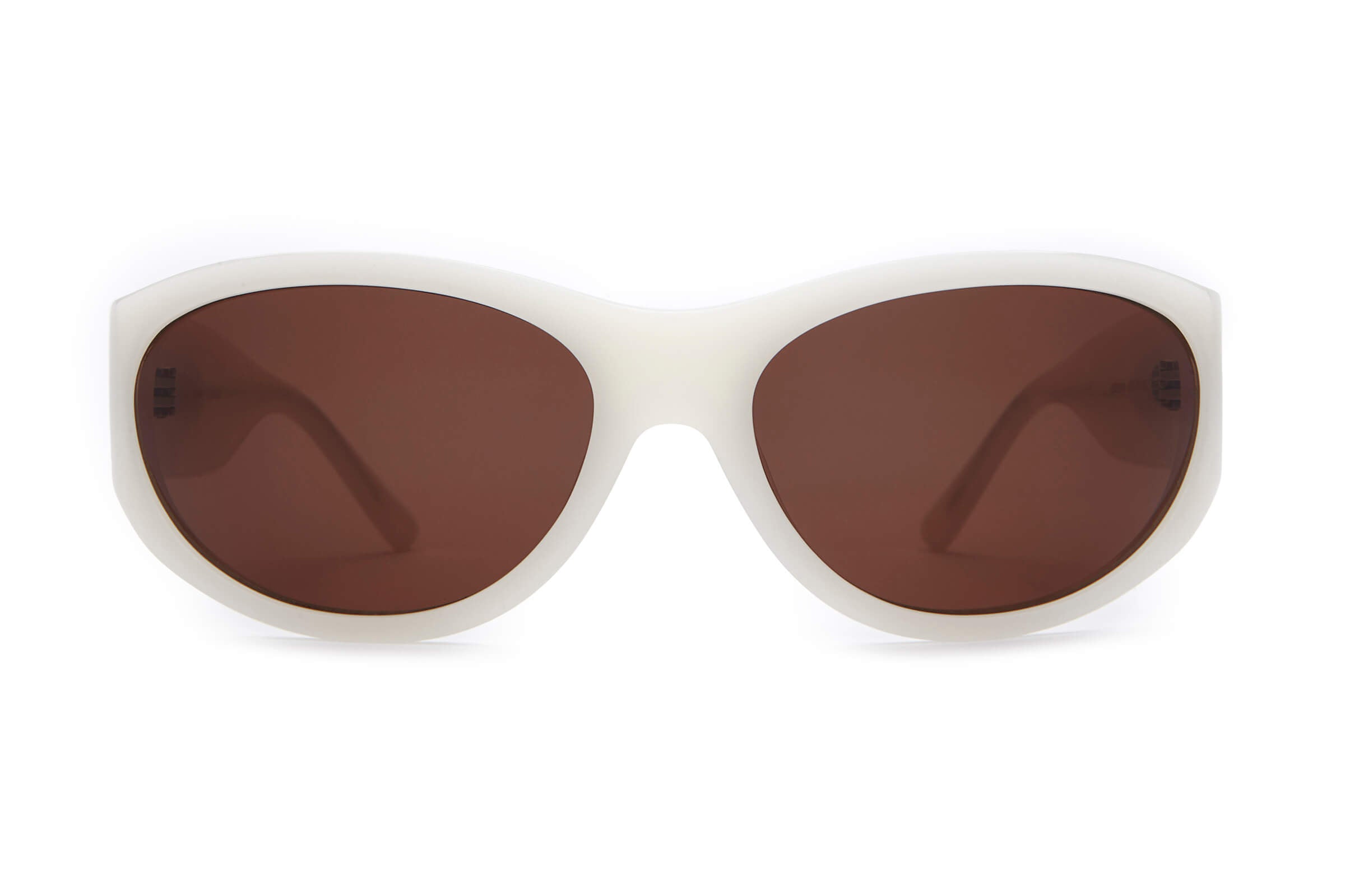 White oversized top sunglasses