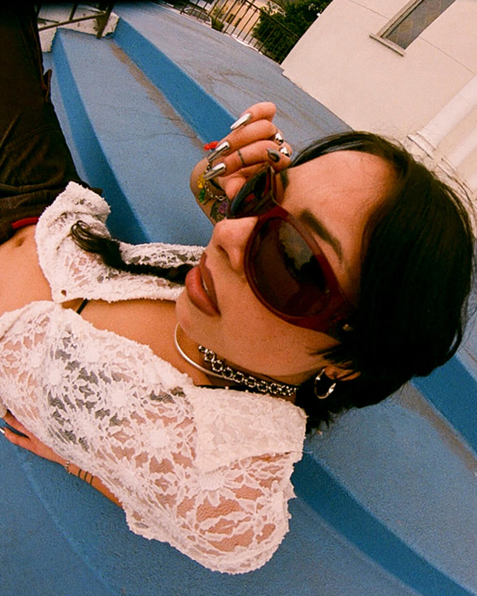 Rosamund - Designer Cat-Eye Glasses with Crystal Rhinestone Rosamund - Designer Cat-Eye Glasses with Crystal Rhinestone