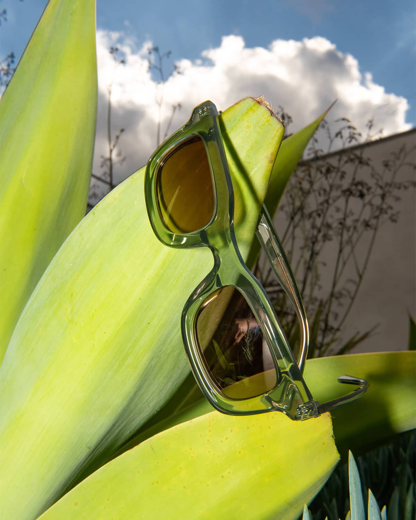 Crap Eyewear The Anti Matter Crystal Sage Bioacetate Sunglasses Crap Eyewear