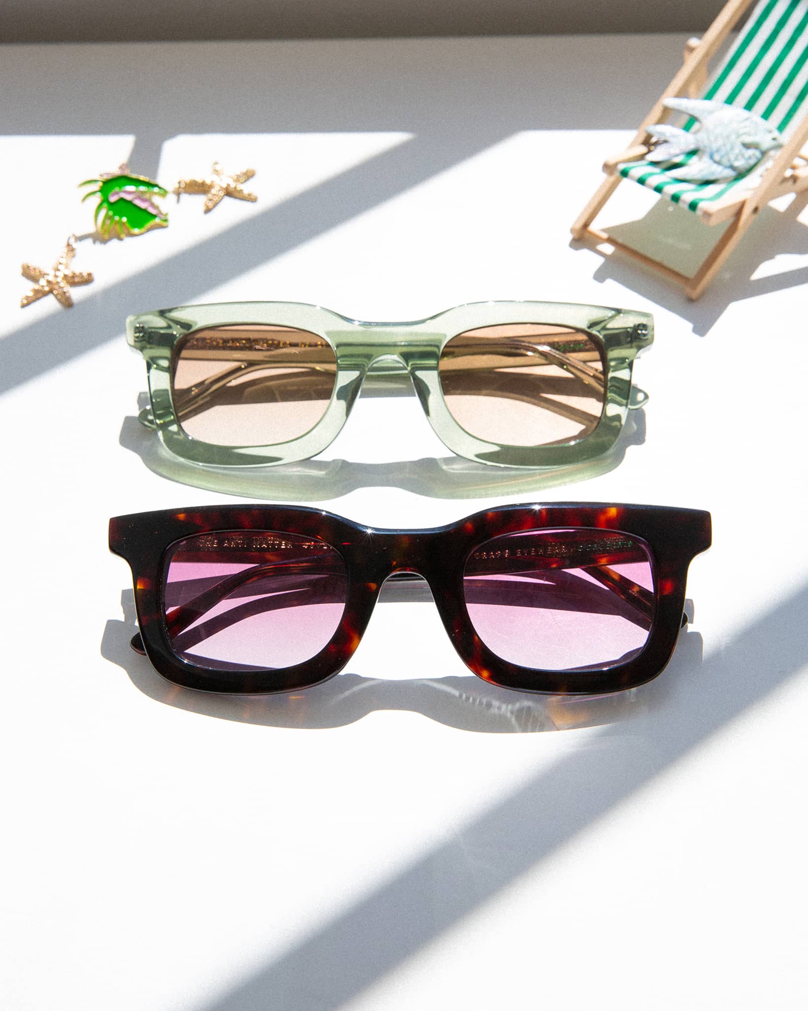 Crap Eyewear The Anti Matter Dark Tortoise Bioacetate Sunglasses Crap Eyewear