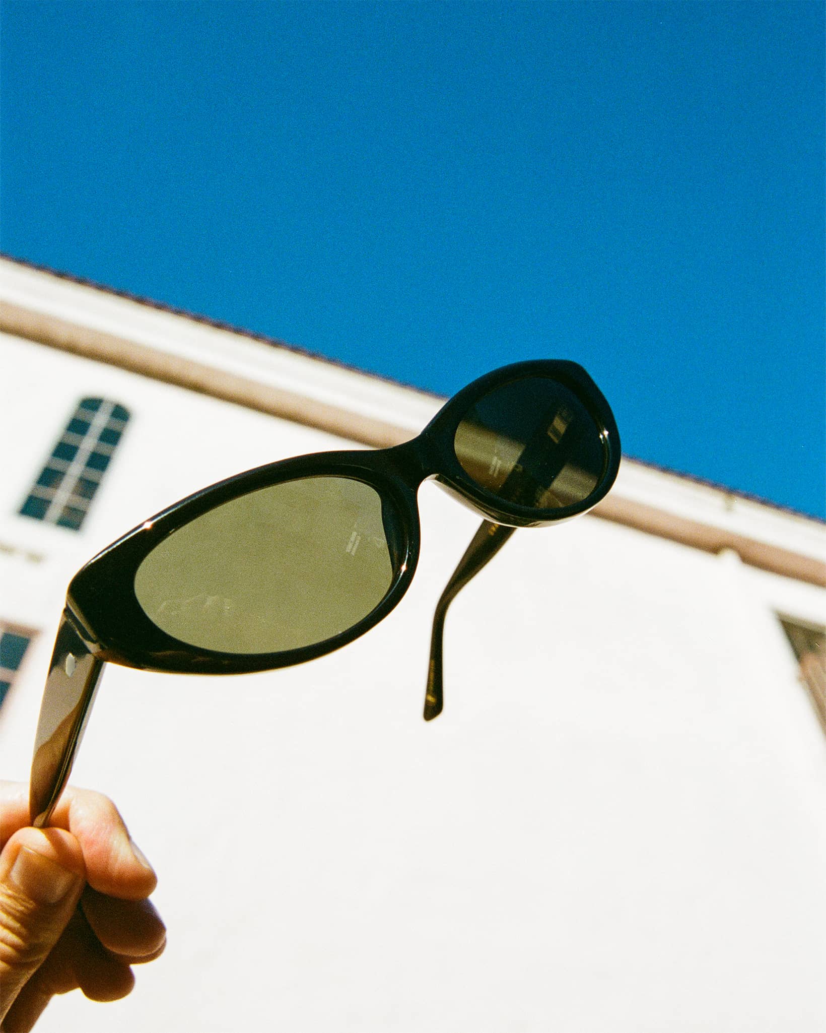 Bree Square Sunglasses, Black & Grey Gradient Lenses