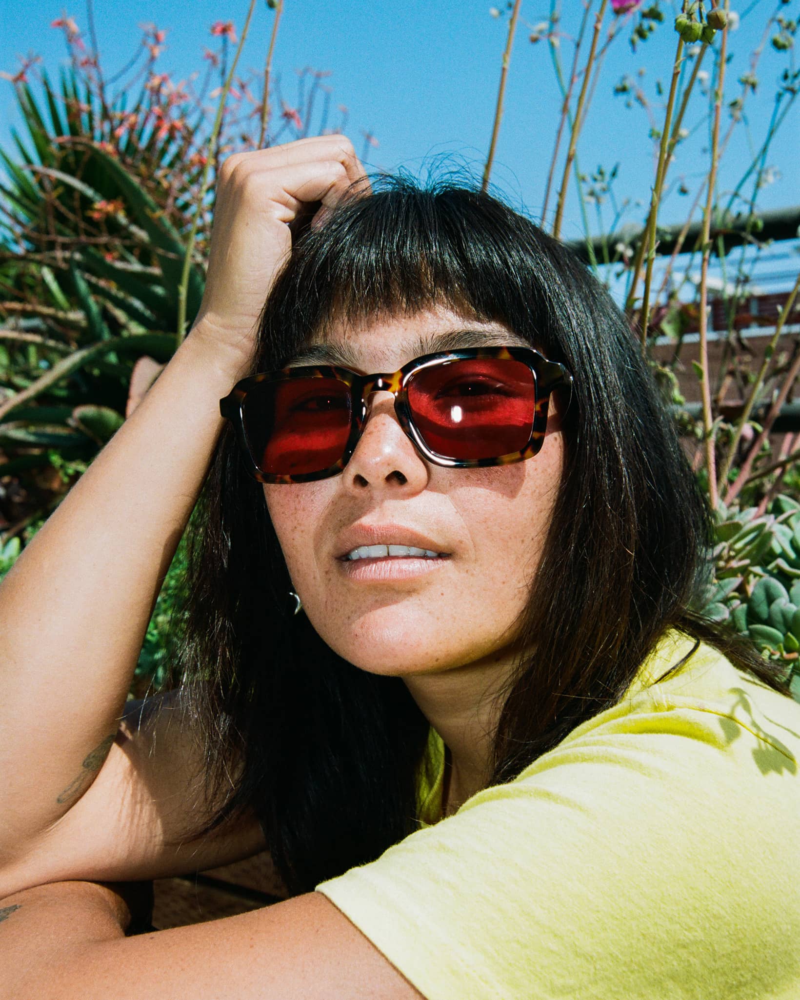 rose goggles Crap Eyewear The Heavy Tropix Sunglasses Deep Rose