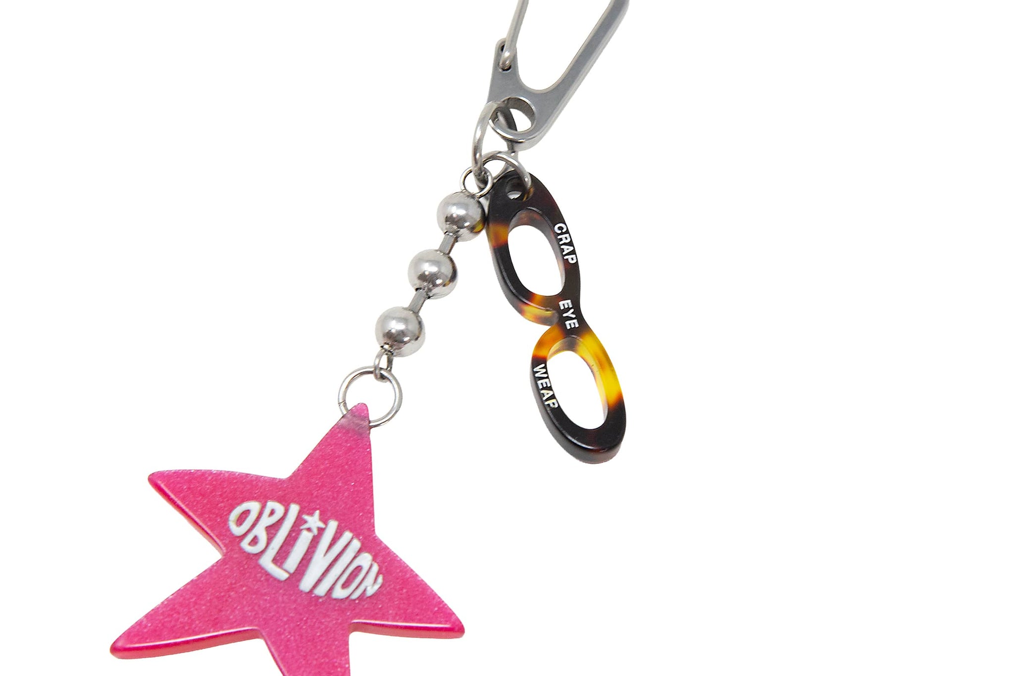 -Oblivion Star Keychain - Fuschia Glitter Bio-2