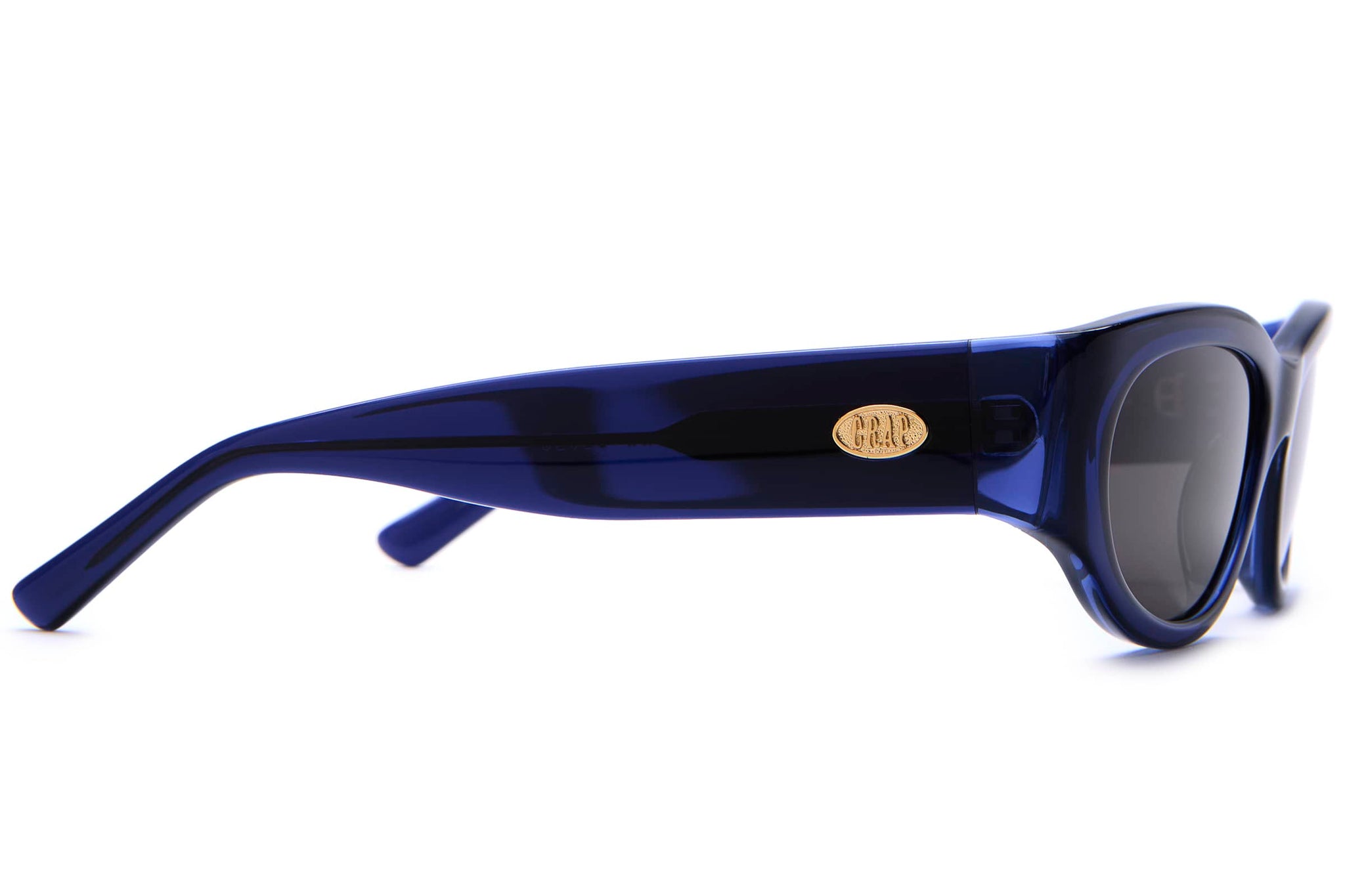 ブルーナボイン　サングラス Crap® Eyewear | The Funk Punk Crystal Navy Blue Bio Wraparound