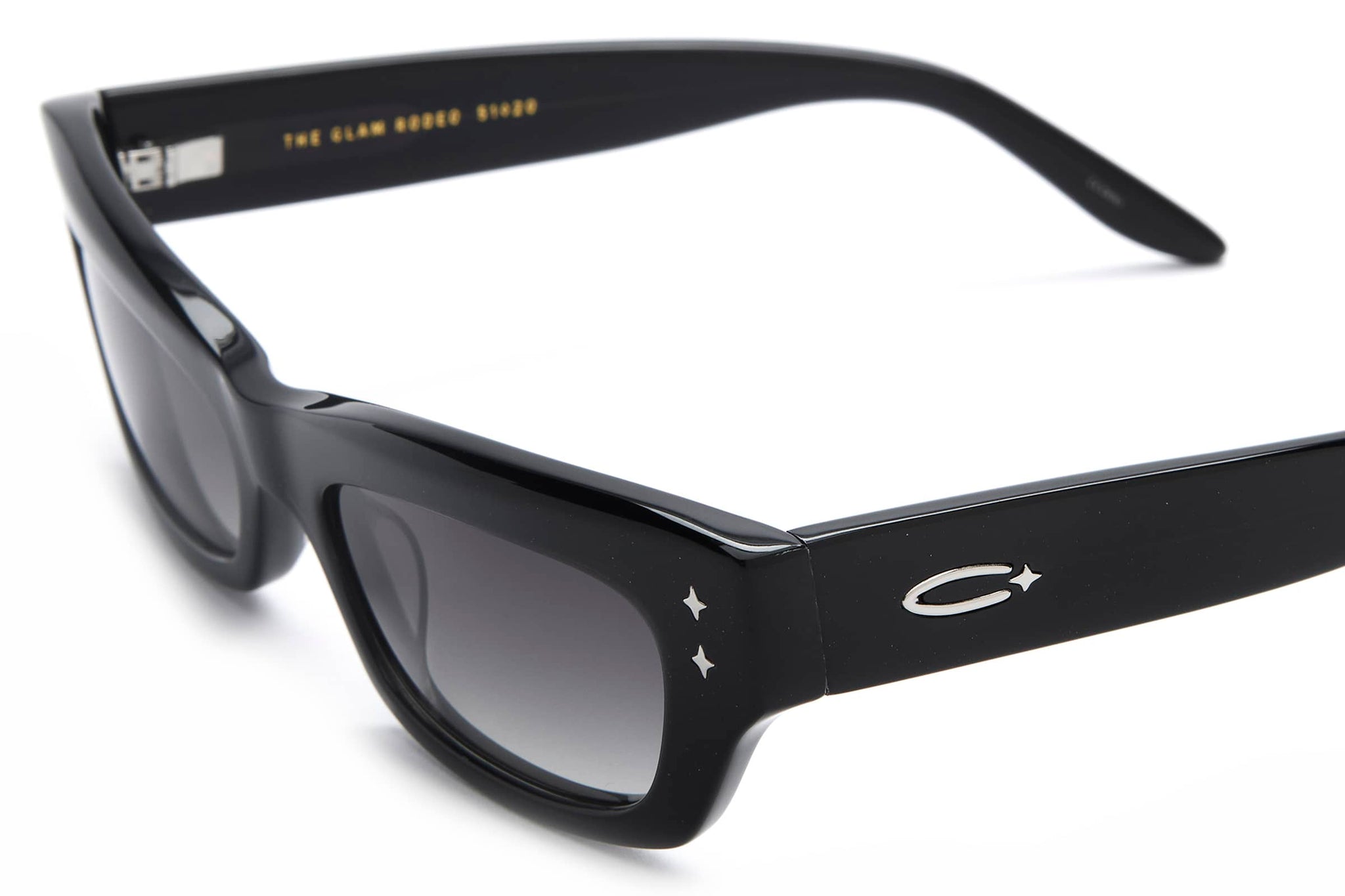 Crap Eyewear The Glam Rodeo Black Moondust Bioacetate Sunglasses