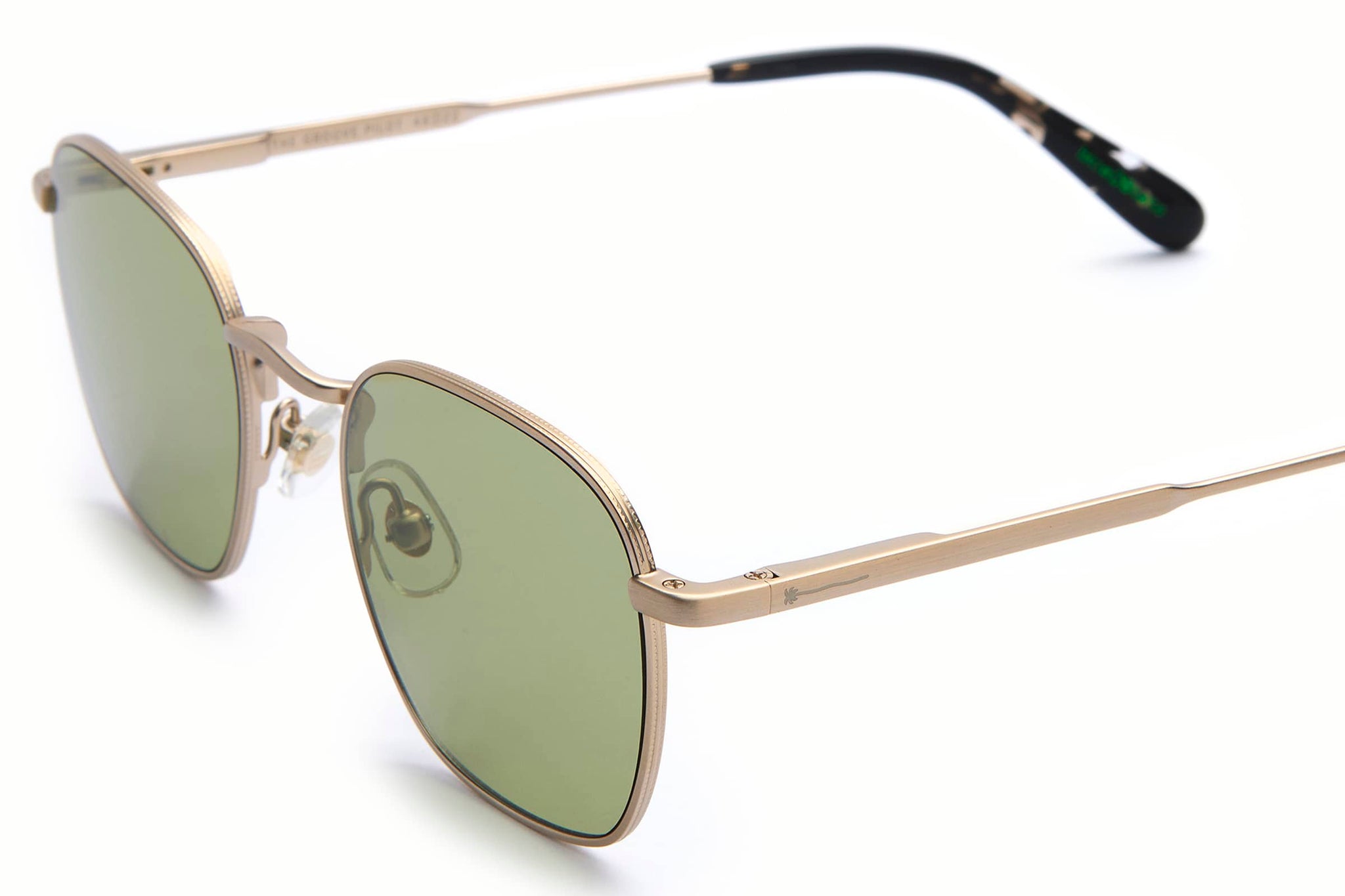 Crap Eyewear The Groove Pilot Gold Moss Green Square