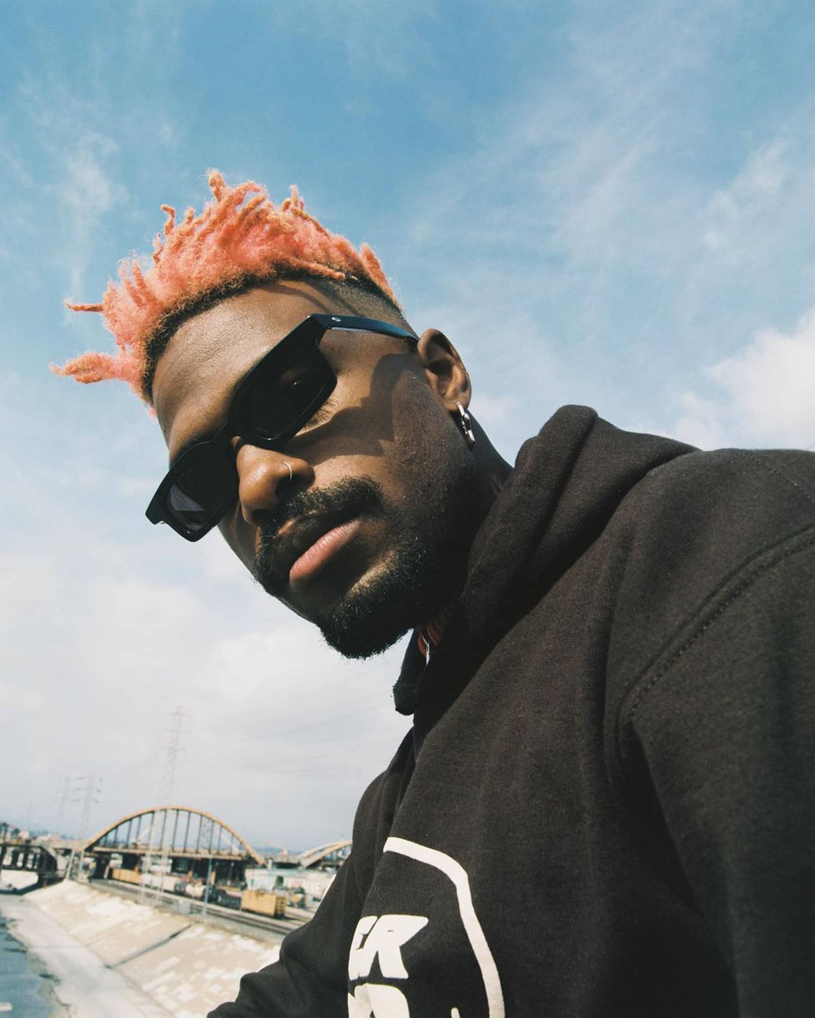 Crap Eyewear The Head Rattle Black Bioacetate Plum Tint Sunglasses