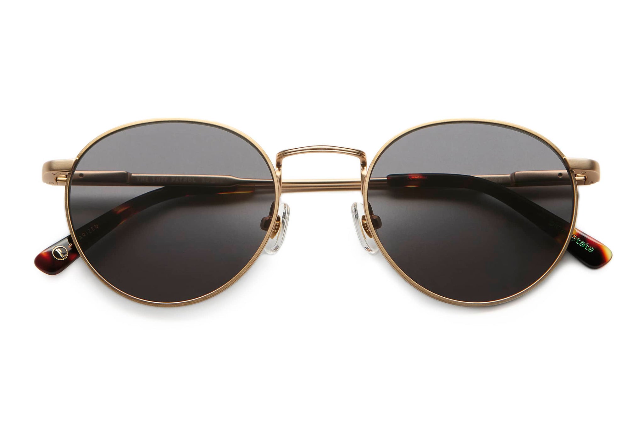 Crap® Eyewear | The Tuff Patrol Gold Polarized Round Sunglasses – Crap  Eyewear