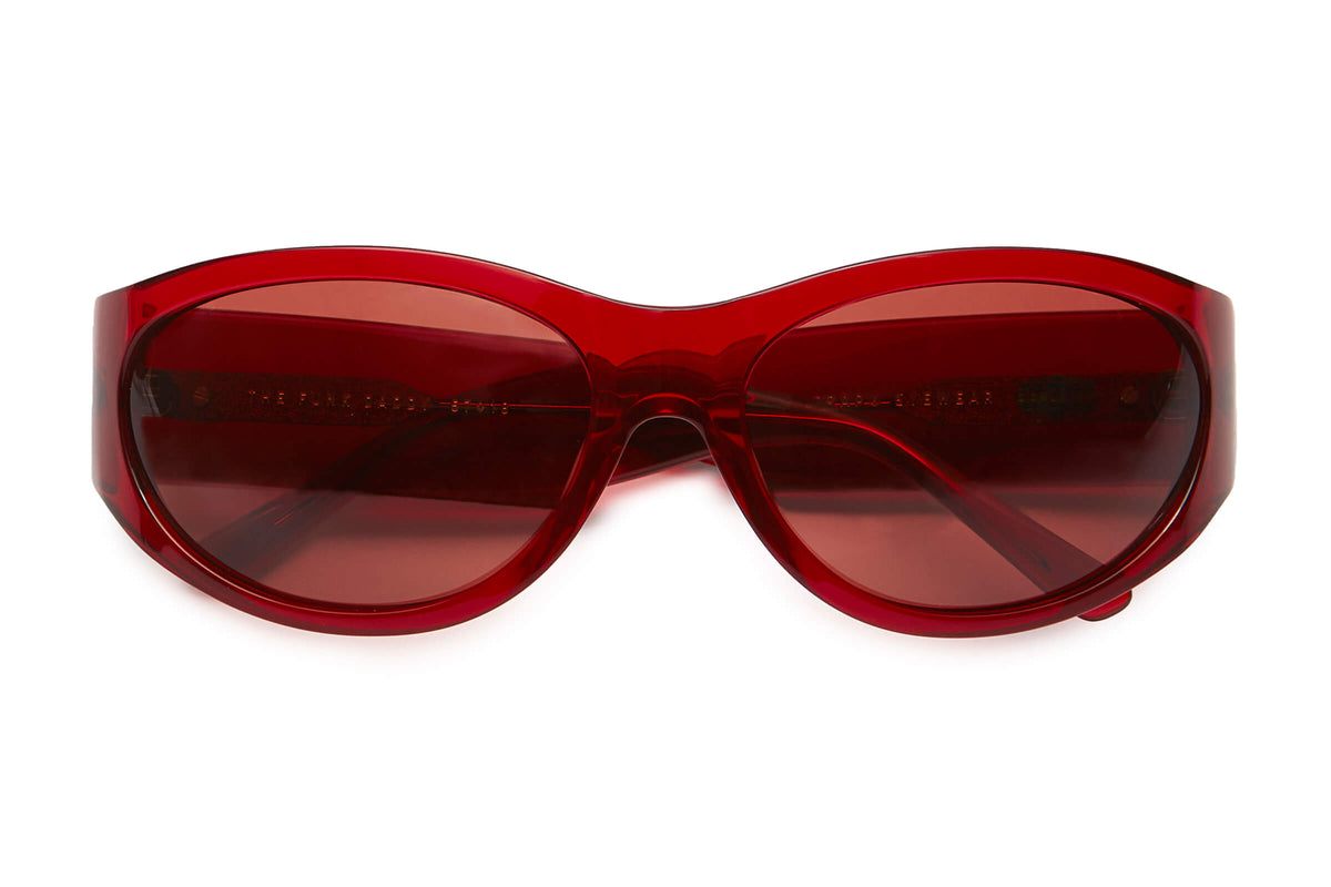 The Funk Daddy Cherry Red Bio Wraparound Sunglasses Crap Eyewear Crap Eyewear