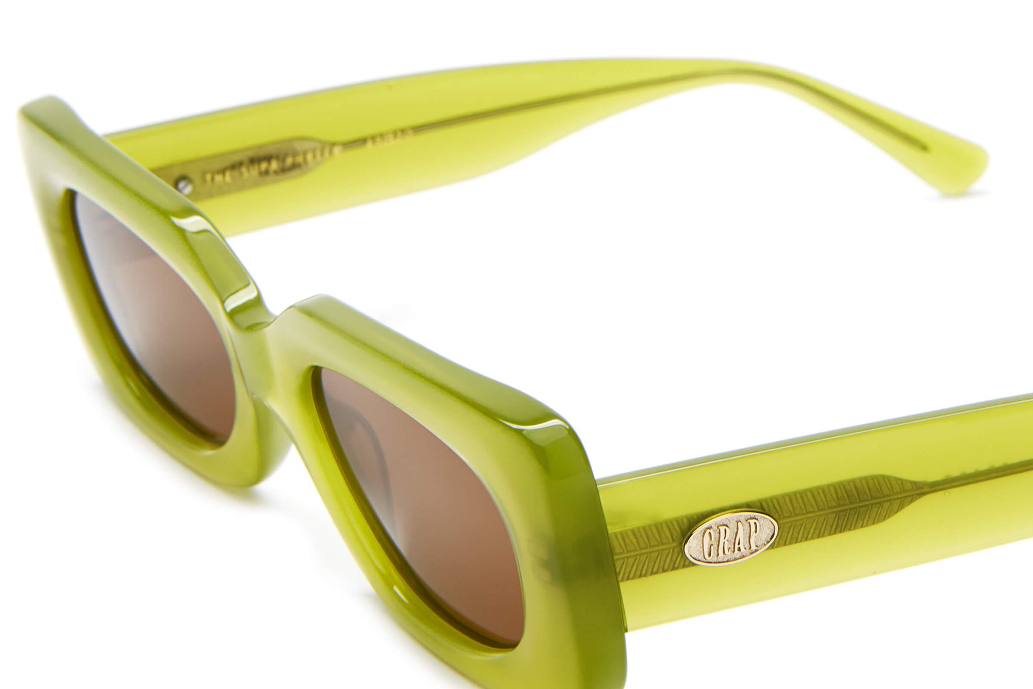 Green square discount sunglasses